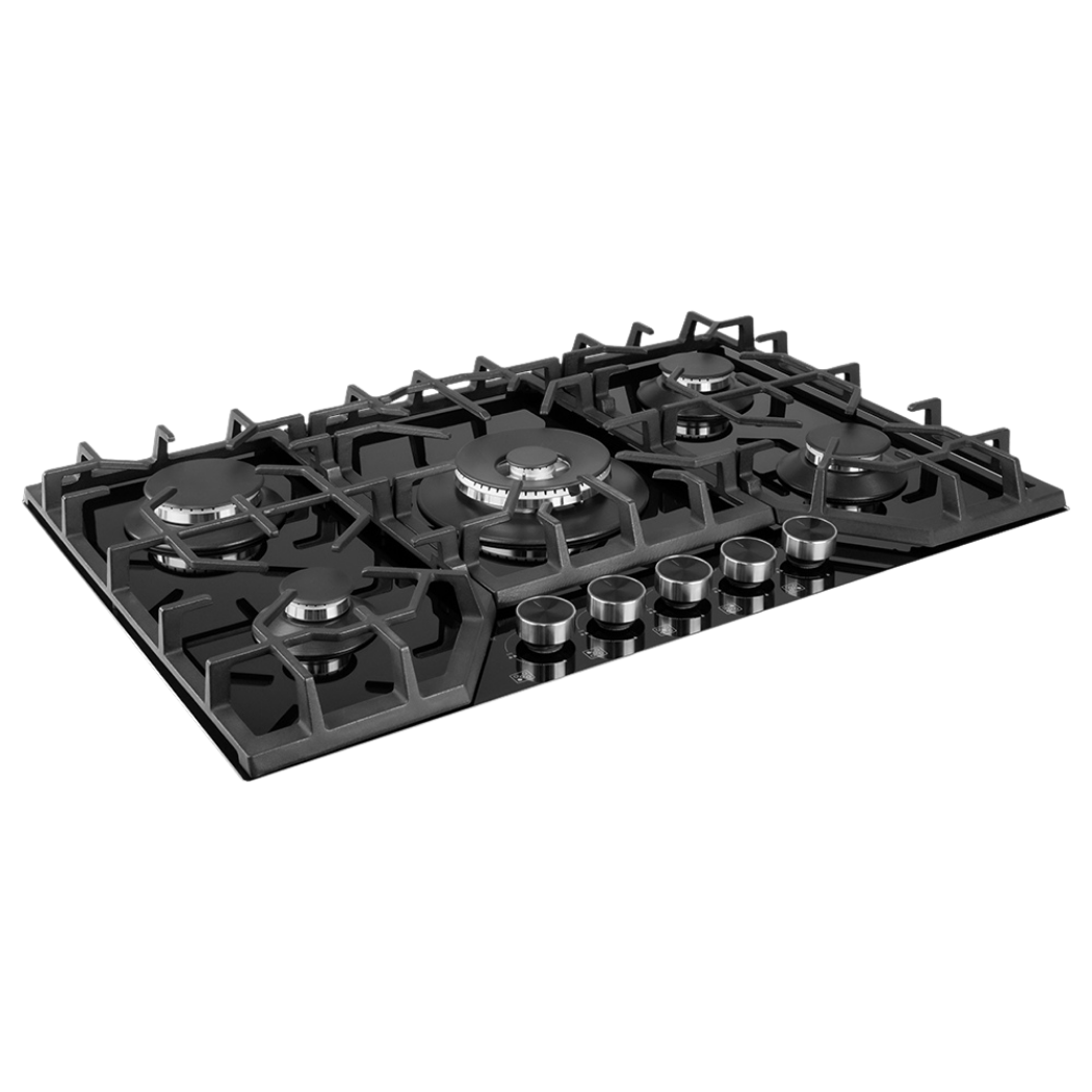 Plaque encastrable Vanilla 02 5 Feux Black glass 75 cm CONDOR – Image 2