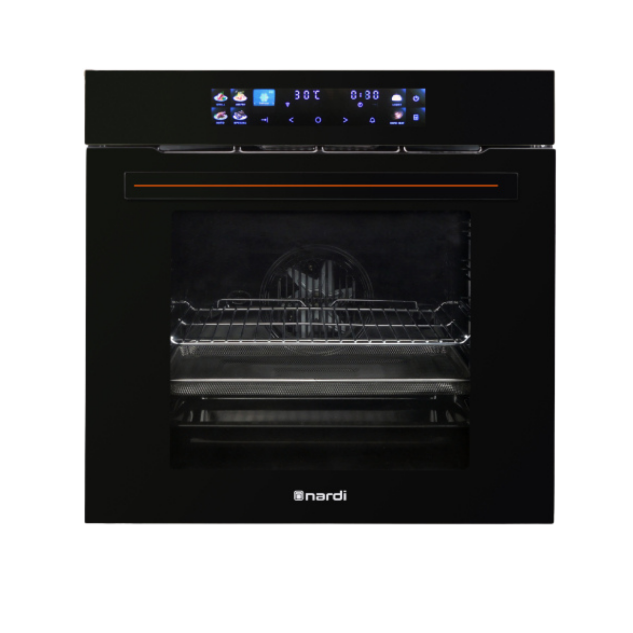 Nardi 75L black built-in oven